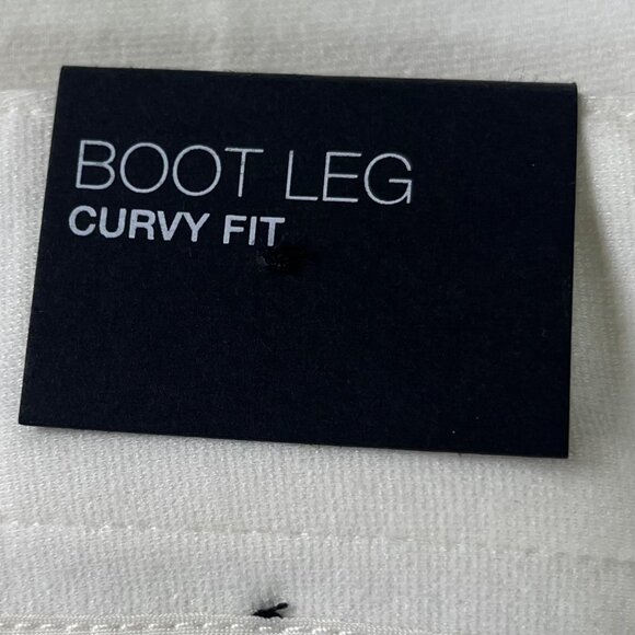 INC International Concept Boot Leg Curvy Fit Pants Womens Size 12 New Cream - Picture 9 of 12